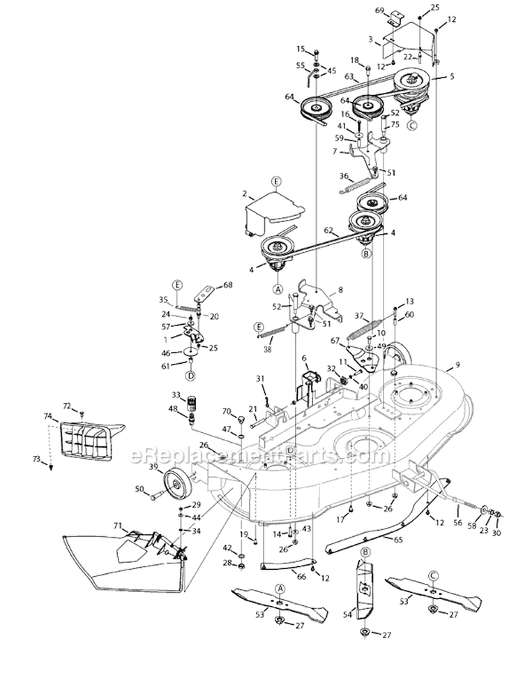 Page B Diagram and Parts List for 13AL795H004 2008 MTD Lawn Tractor