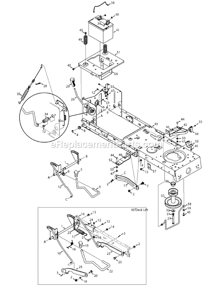 Page F Diagram and Parts List for 13AL795H004 2008 MTD Lawn Tractor