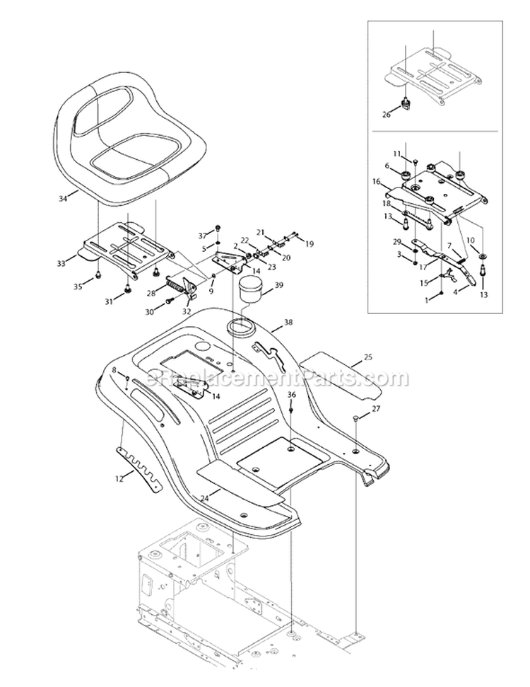 Page G Diagram and Parts List for 13AL795H004 2008 MTD Lawn Tractor