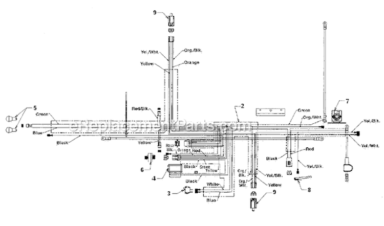 Page M Diagram and Parts List for 13AM672G352  MTD Lawn Tractor