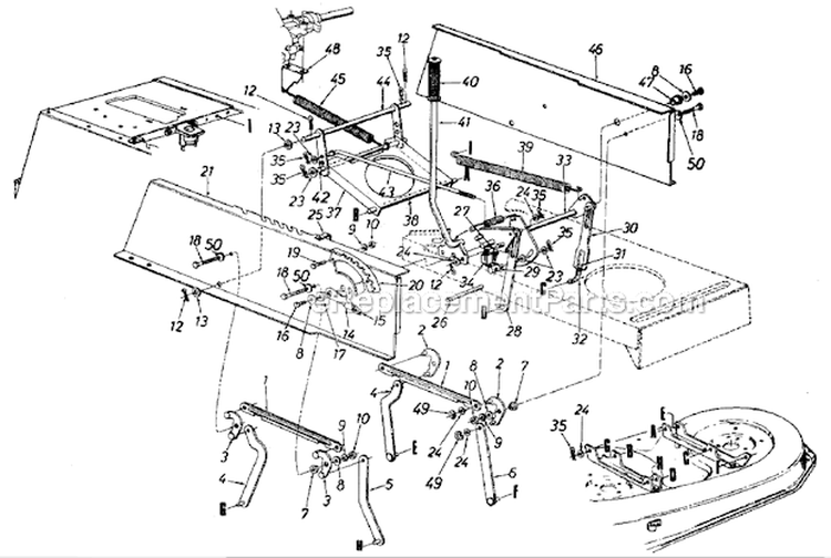 Page F Diagram and Parts List for 13AM672G352  MTD Lawn Tractor