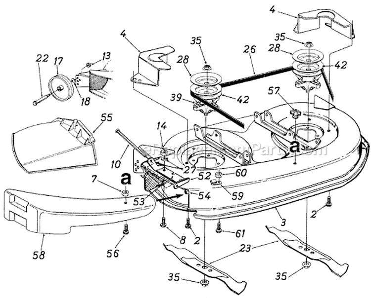 Page A Diagram and Parts List for 13AM673G033 1998 MTD Lawn Tractor