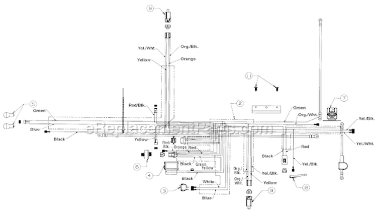 Page C Diagram and Parts List for 13AM673G033 1998 MTD Lawn Tractor