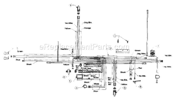 Page D Diagram and Parts List for 13AM673G033 1999 MTD Lawn Tractor