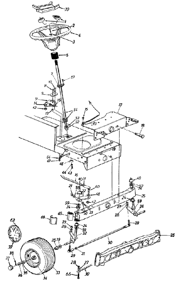 Page A Diagram and Parts List for 13AM673G033 2000 MTD Lawn Tractor