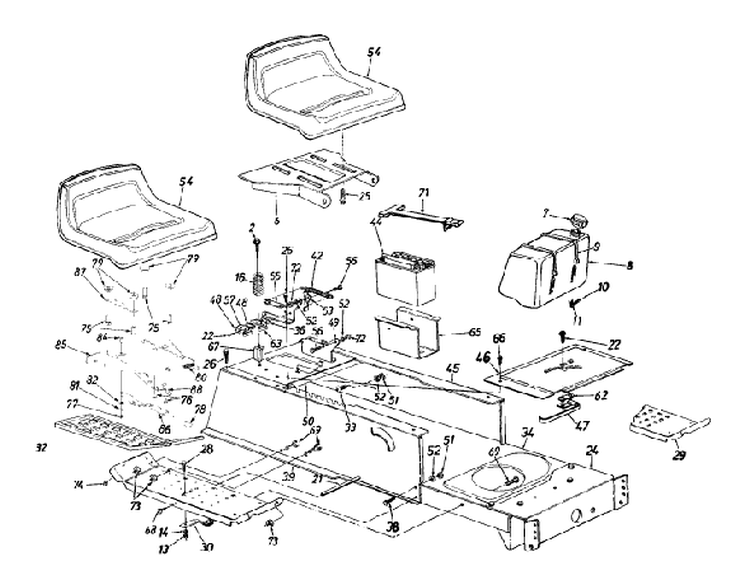 Page I Diagram and Parts List for 13AM673G033 2000 MTD Lawn Tractor