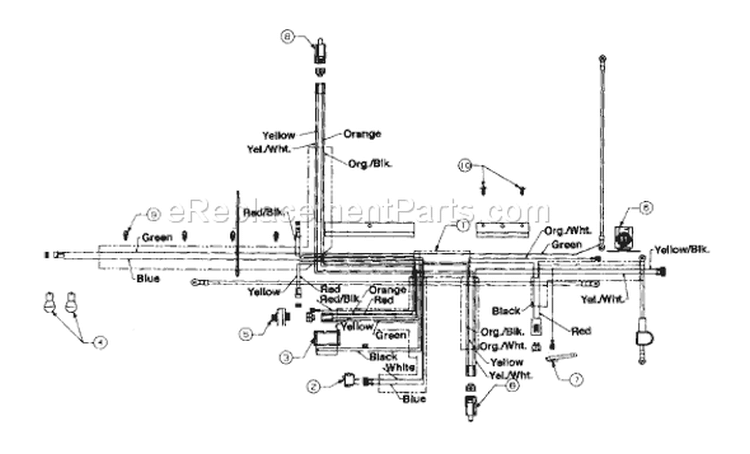 Page D Diagram and Parts List for 13AM673G733 1997 MTD Lawn Tractor