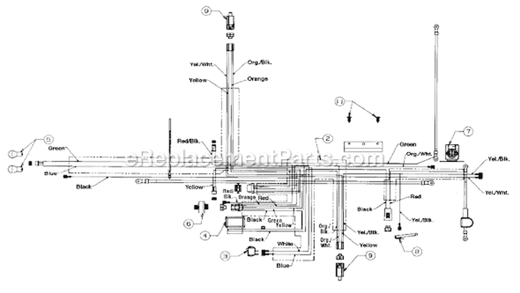 Page C Diagram and Parts List for 13AM675G713 1998 MTD Lawn Tractor