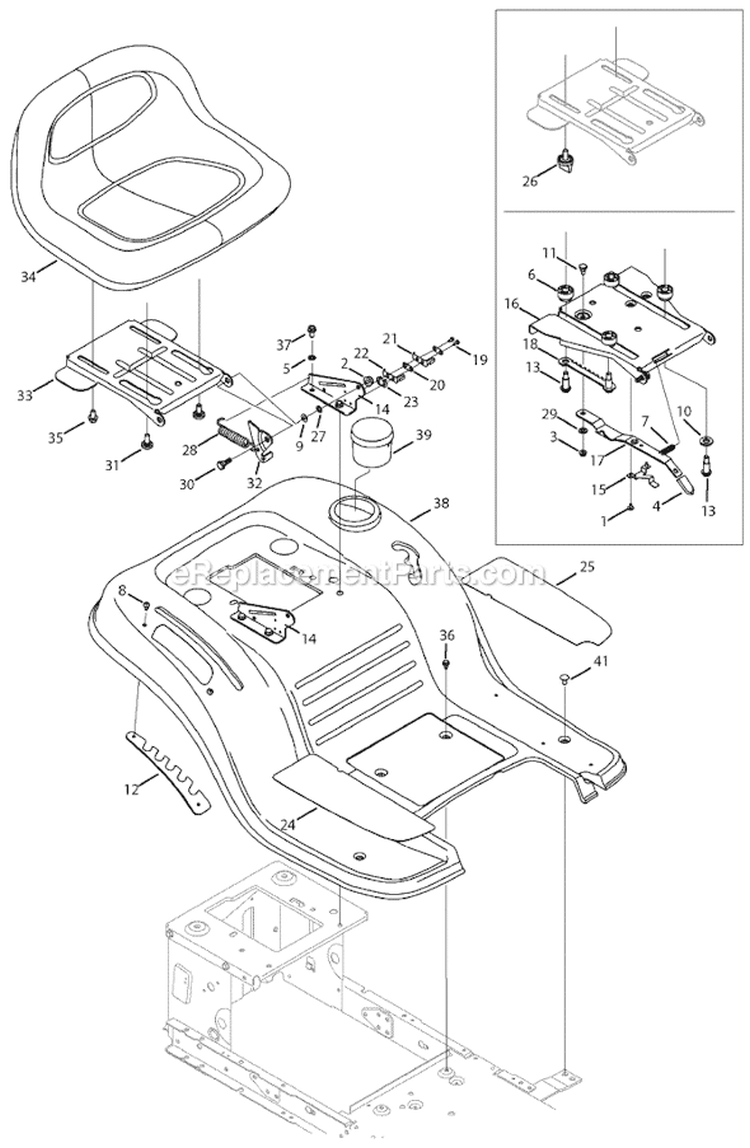 Page G Diagram and Parts List for 13AM772F308 2008 MTD Lawn Tractor