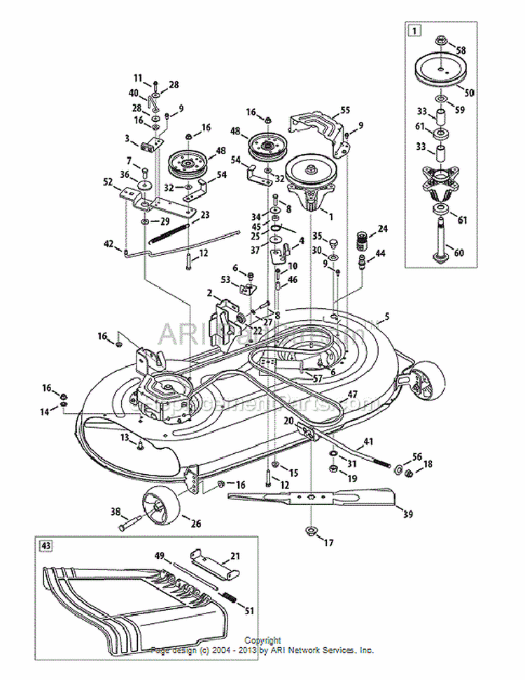 Page F Diagram and Parts List for 13AM772S055 2010 MTD Lawn Mower