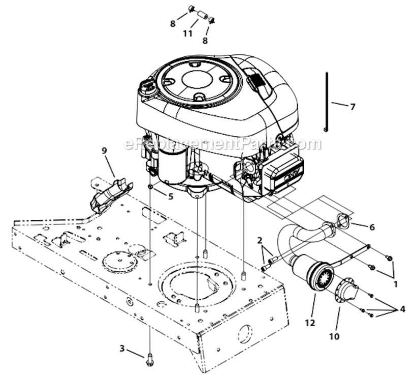 B_And_S_Model_31_With_Bug_Muffler Diagram and Parts List for 13AM77LS058  MTD Lawn Tractor