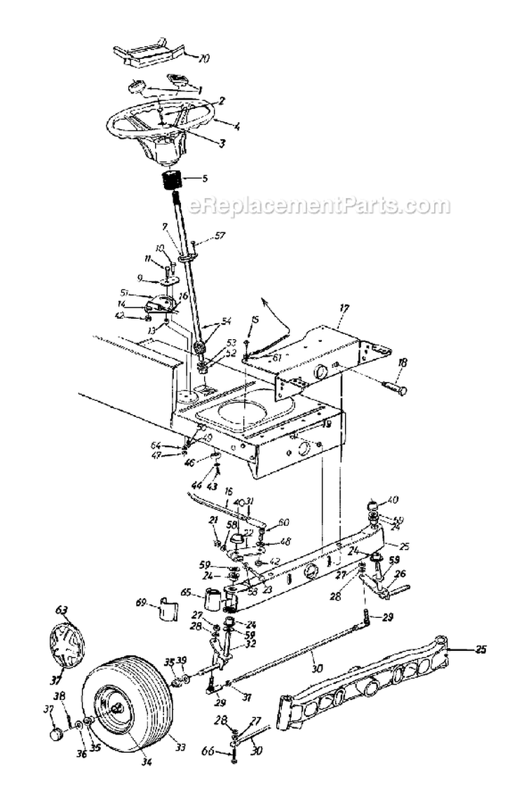 Page A Diagram and Parts List for 13AN673G033 2000 MTD Lawn Tractor