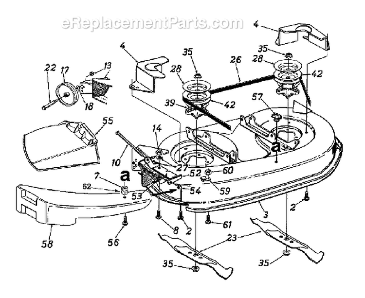 Page B Diagram and Parts List for 13AN673G033 2000 MTD Lawn Tractor