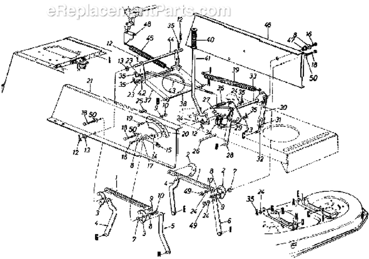 Page C Diagram and Parts List for 13AN673G033 2000 MTD Lawn Tractor