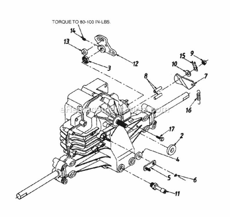 Transmission_Assembly Diagram and Parts List for 13AN690G352 2000 MTD Lawn Tractor