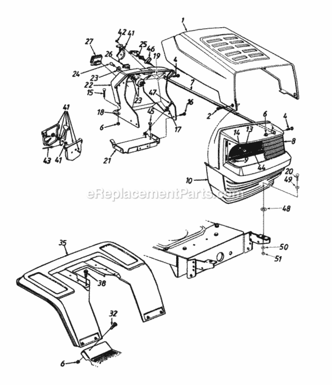 Hood_Style_0 Diagram and Parts List for 13AN690G352 2000 MTD Lawn Tractor