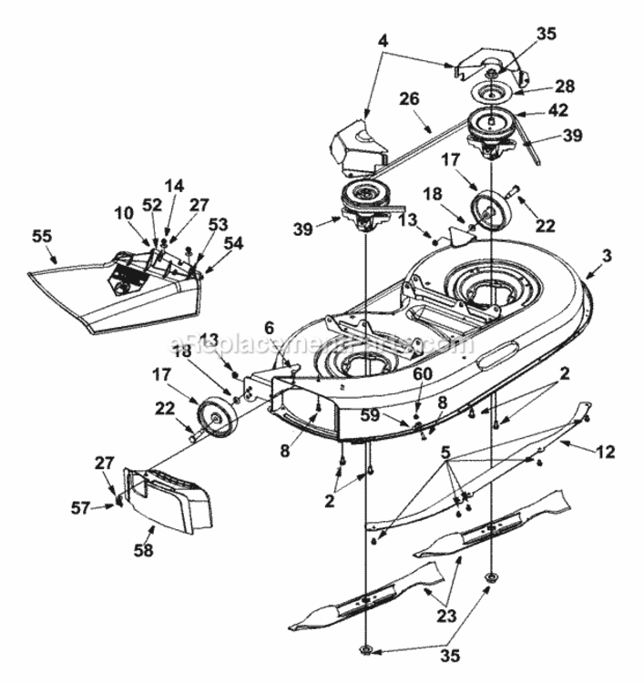 Deck_Assembly_G Diagram and Parts List for 13AN690G352 2002 MTD Lawn Tractor