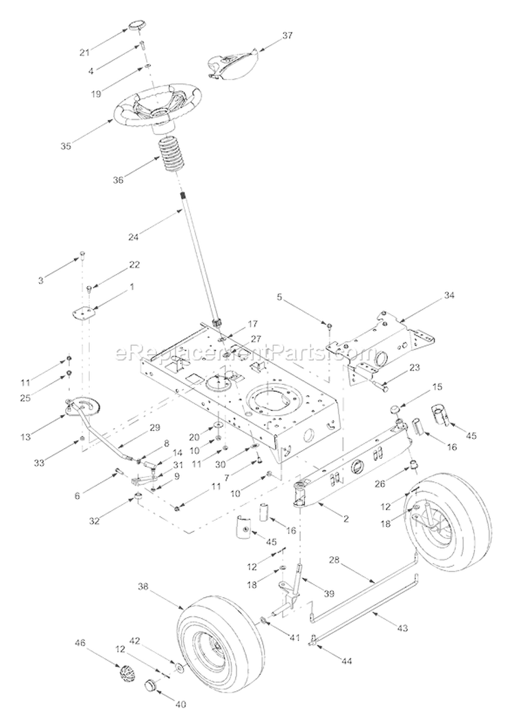 Page A Diagram and Parts List for 13AN693G118 2003 MTD Lawn Tractor