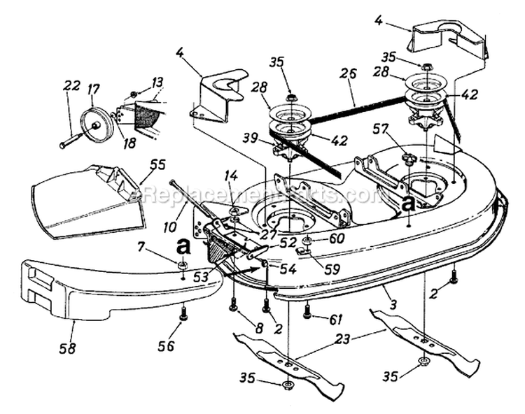 Page A Diagram and Parts List for 13AN695G151 1998 MTD Lawn Tractor