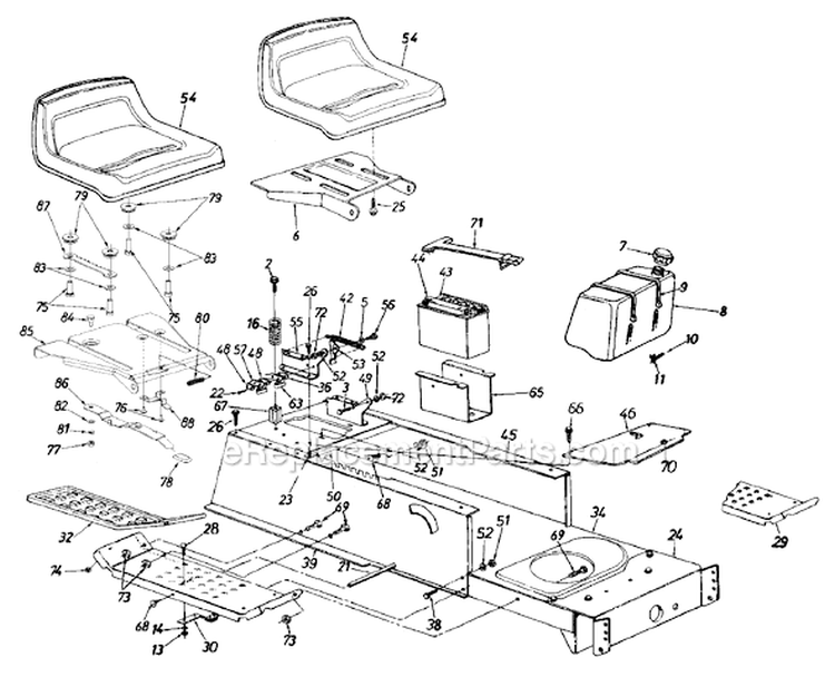 Page G Diagram and Parts List for 13AN695G151 1998 MTD Lawn Tractor