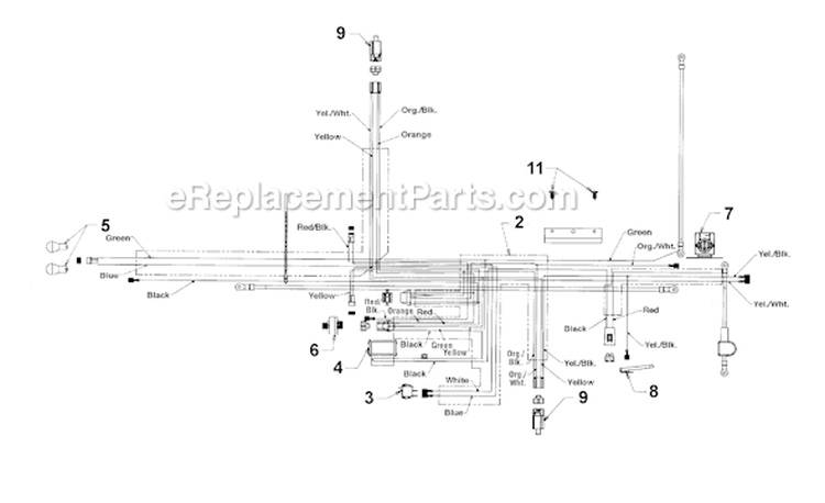 Page D Diagram and Parts List for 13AN698G033 1998 MTD Lawn Tractor