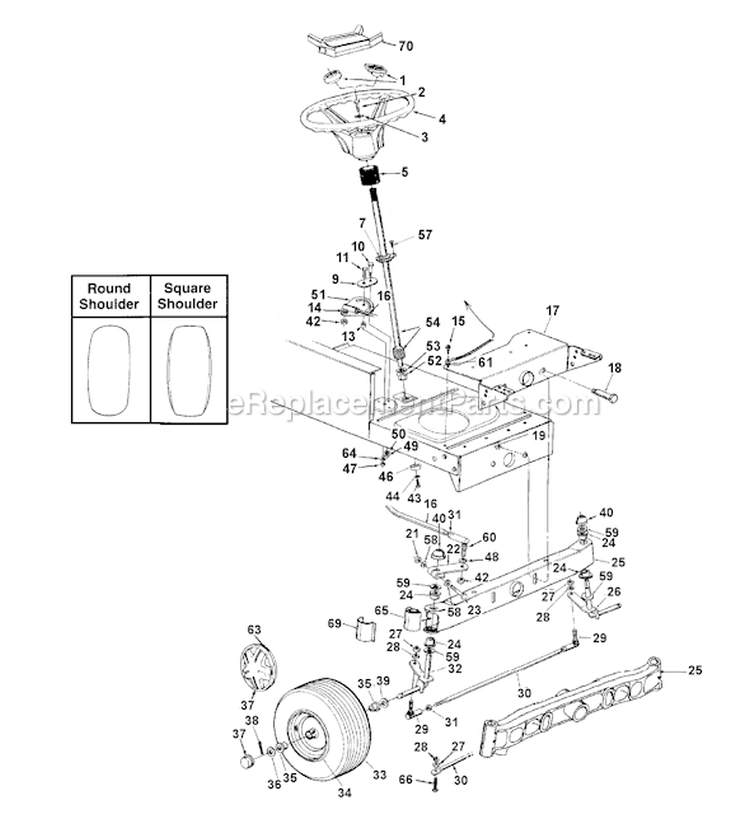 Page I Diagram and Parts List for 13AN698G033 1998 MTD Lawn Tractor
