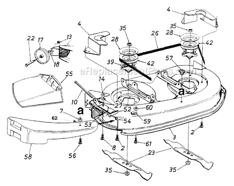 Page B Diagram and Parts List for 13AN698G033 1999 MTD Lawn Tractor