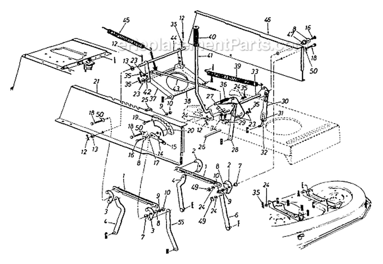 Page C Diagram and Parts List for 13AN698G033 1999 MTD Lawn Tractor