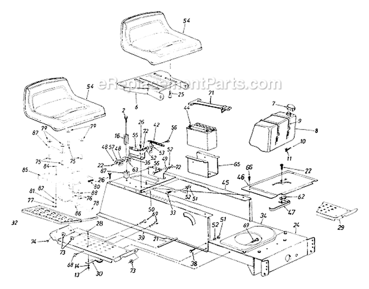 Page G Diagram and Parts List for 13AN698G033 1999 MTD Lawn Tractor