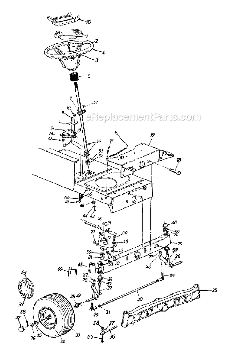 Page A Diagram and Parts List for 13AN698G033 2000 MTD Lawn Tractor