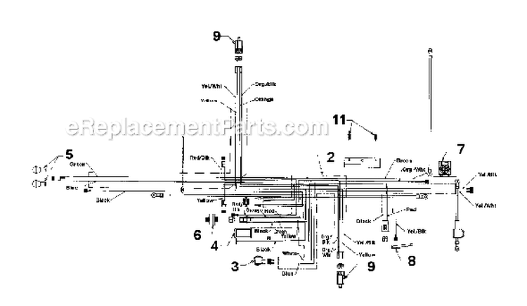 Page D Diagram and Parts List for 13AN698G033 2000 MTD Lawn Tractor