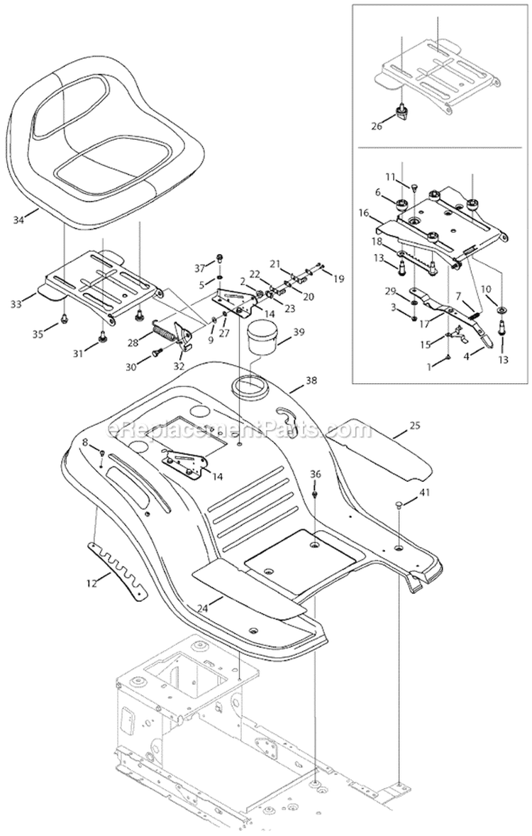 Page G Diagram and Parts List for 13AN772G382 2008 MTD Lawn Tractor