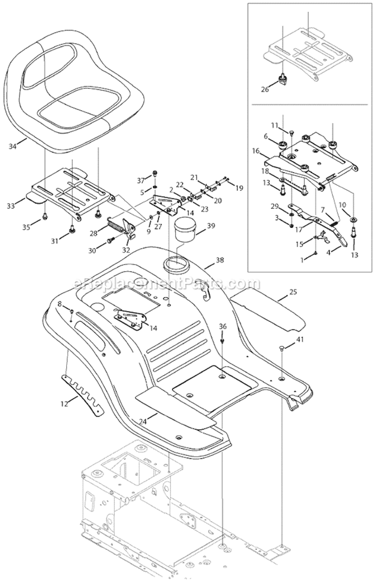Page G Diagram and Parts List for 13AN772G200  MTD Lawn Tractor