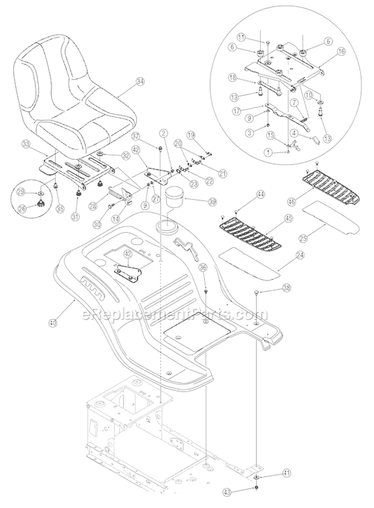 Page D Diagram and Parts List for 13AO791G726 2005 MTD Lawn Tractor