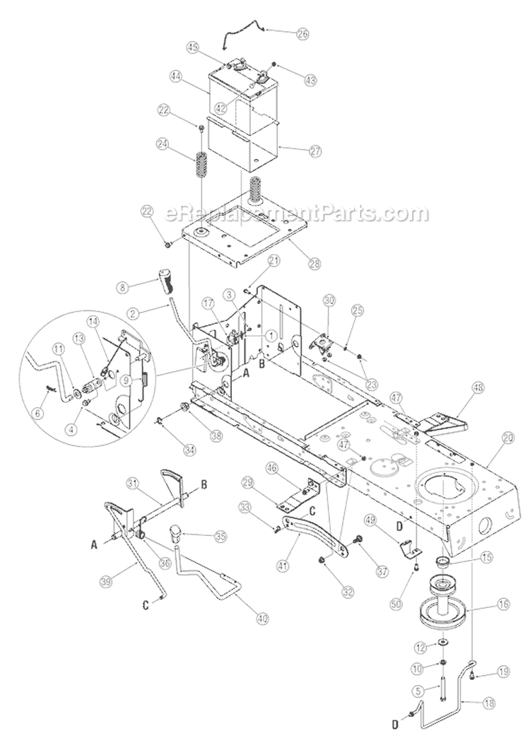 Page F Diagram and Parts List for 13AO791G726 2005 MTD Lawn Tractor