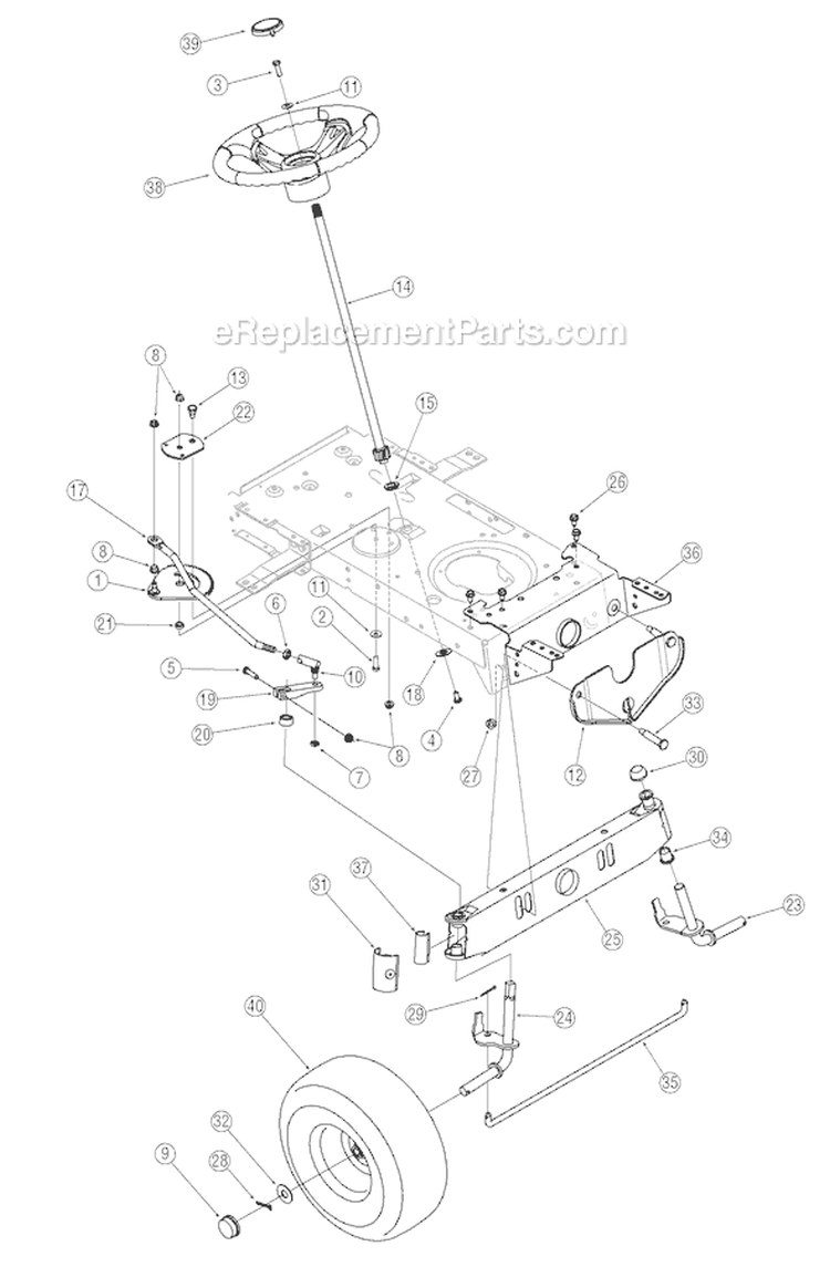 Page G Diagram and Parts List for 13AO791G726 2005 MTD Lawn Tractor