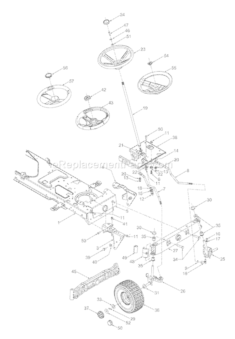 Page A Diagram and Parts List for 13AQ609G033 2003 MTD Lawn Tractor