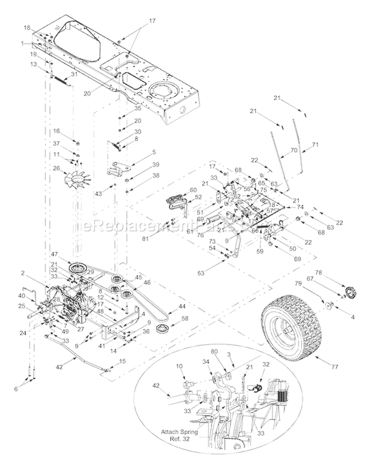 Page C Diagram and Parts List for 13AQ617H118 2003 MTD Lawn Tractor