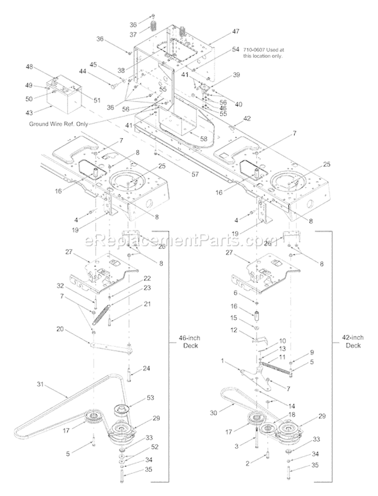 Page G Diagram and Parts List for 13AQ617H118 2003 MTD Lawn Tractor