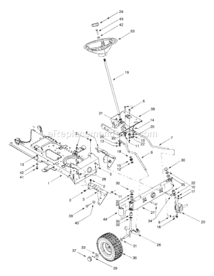Page A Diagram and Parts List for 13AS608G033 2000 MTD Lawn Tractor