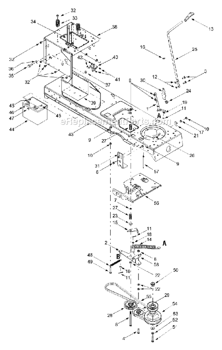 Page K Diagram and Parts List for 13AS608G033 2000 MTD Lawn Tractor