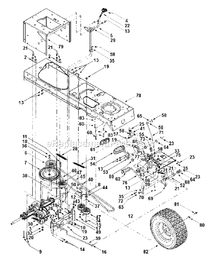 Page E Diagram and Parts List for 13AS608G033 2000 MTD Lawn Tractor