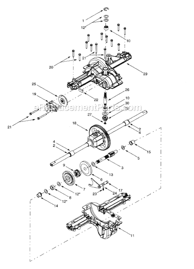 Page C Diagram and Parts List for 13AS608G033 2001 MTD Lawn Tractor