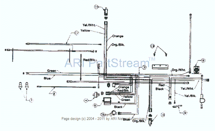 Page E Diagram and Parts List for 13AS698G033 1999 MTD Lawn Tractor