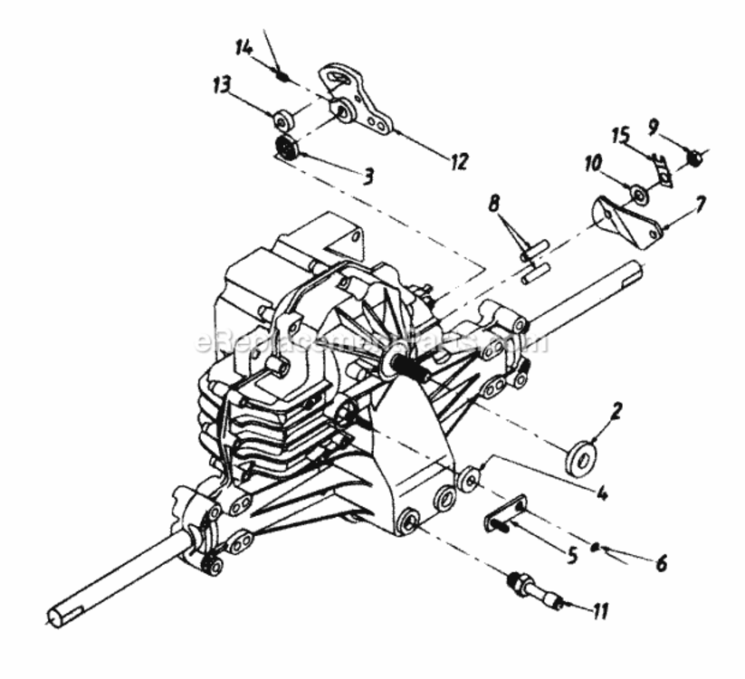Transmission_Complete Diagram and Parts List for 13AS699H062 1997 MTD Lawn Tractor