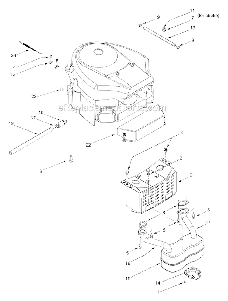 Engine Accessories Diagram and Parts List for 13AT604G755 2004 MTD Lawn Tractor