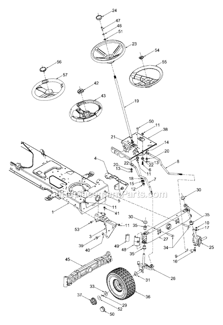 Page A Diagram and Parts List for 13AT618H300 2003 MTD Lawn Tractor