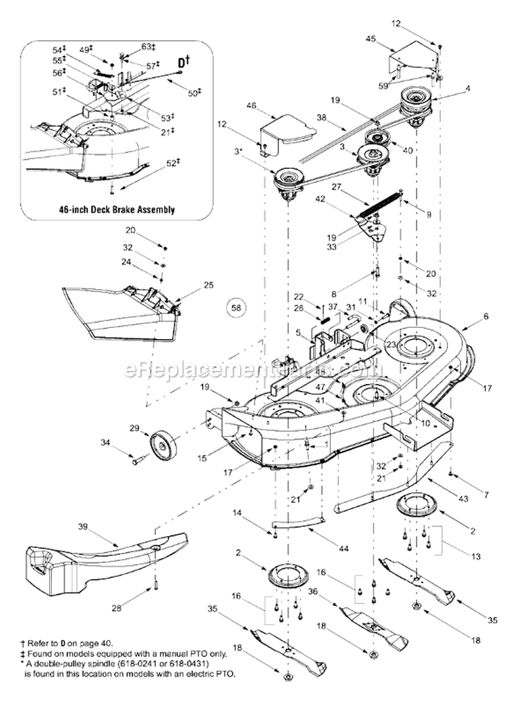 Page B Diagram and Parts List for 13AT618H719 2004 MTD Lawn Tractor