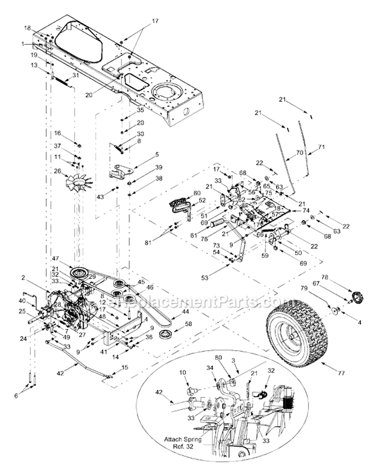 Page C Diagram and Parts List for 13AT618H719 2004 MTD Lawn Tractor