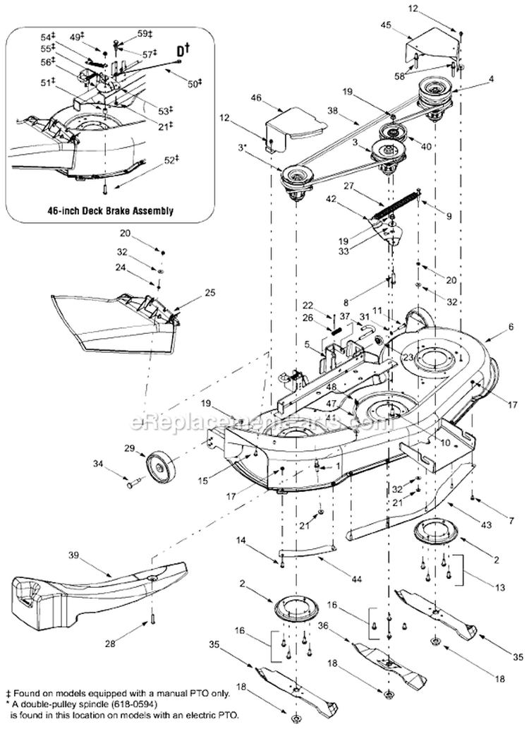 Page A Diagram and Parts List for 13AT618H719 2004 MTD Lawn Tractor
